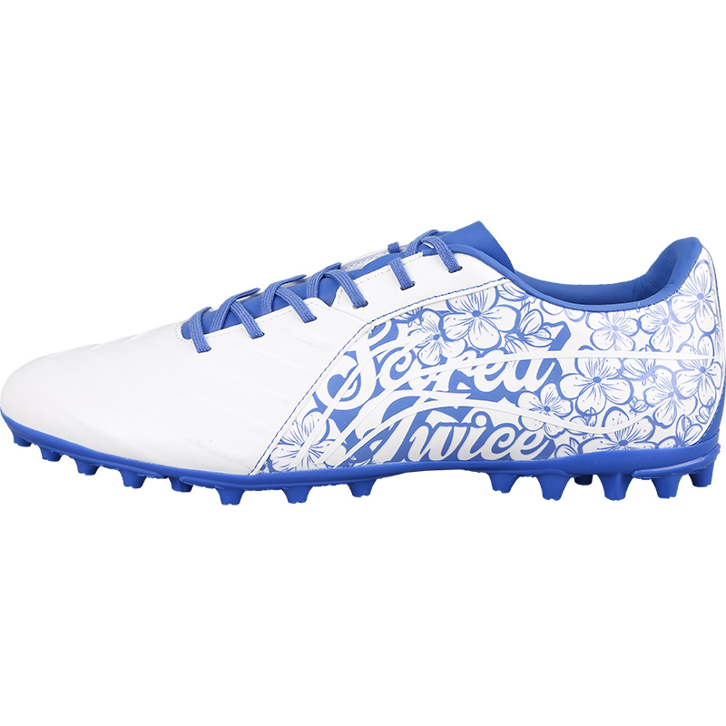 LiNing Jin MG Multi Ground Artificial Ground Shock Absorbers Soccer Shoes Men's White Blue