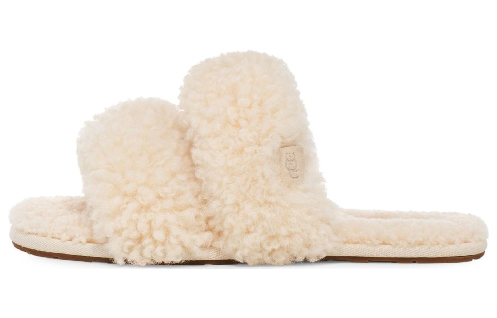 UGG Maxi Curly Scuffetta Slippers 'Cozy Minimalist Beige' Women's