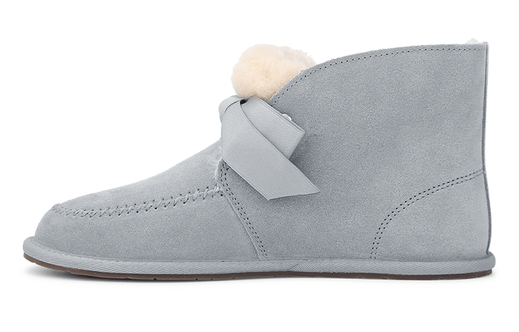 UGG Kallen Lace Lacing Mid Tops Fleece Lined Gray Women's