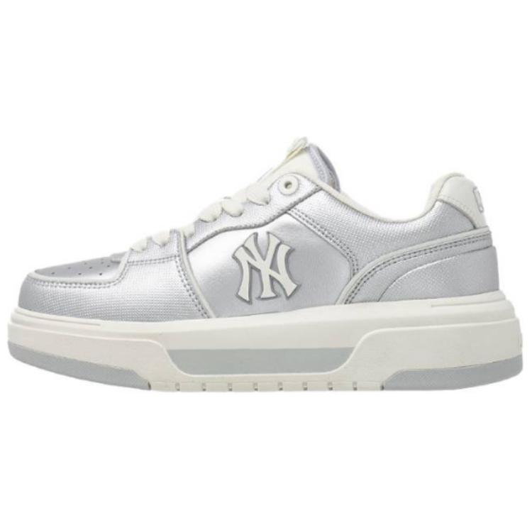 MLB Chunky Liner Anti Slip Wear Resistant Low Top Skateboard Shoes Unisex Silver