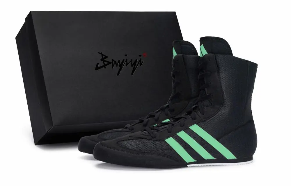 Adidas Box Hog 2.0 811 Manufacture Galaxy Voyage Green Anti-Slip Wear-Resistant High-Top Training Shoes Unisex Black