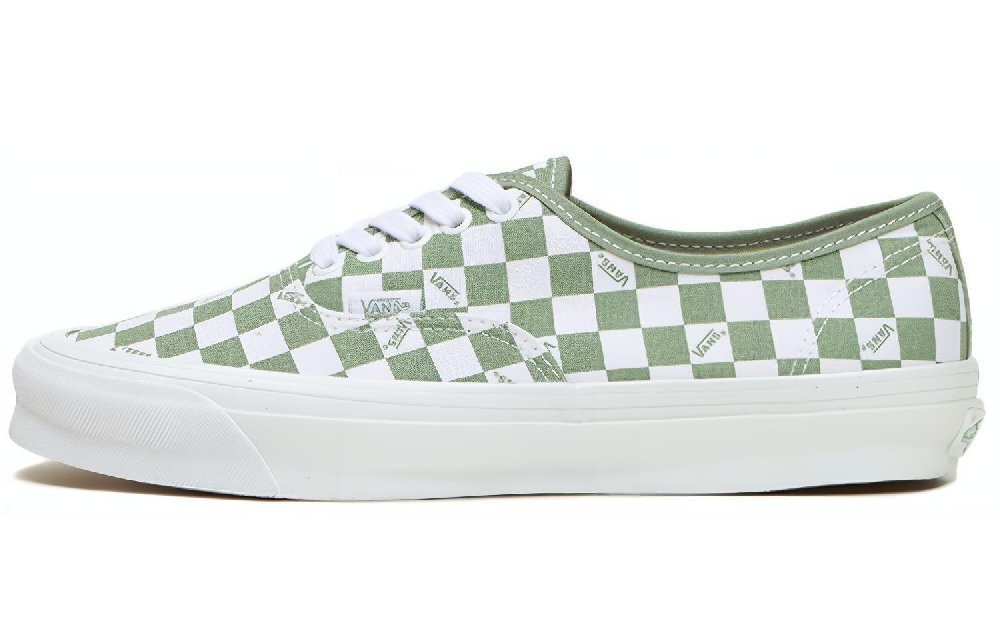 Vans Vault Og Authentic Lx Checkerboard White Loden Green