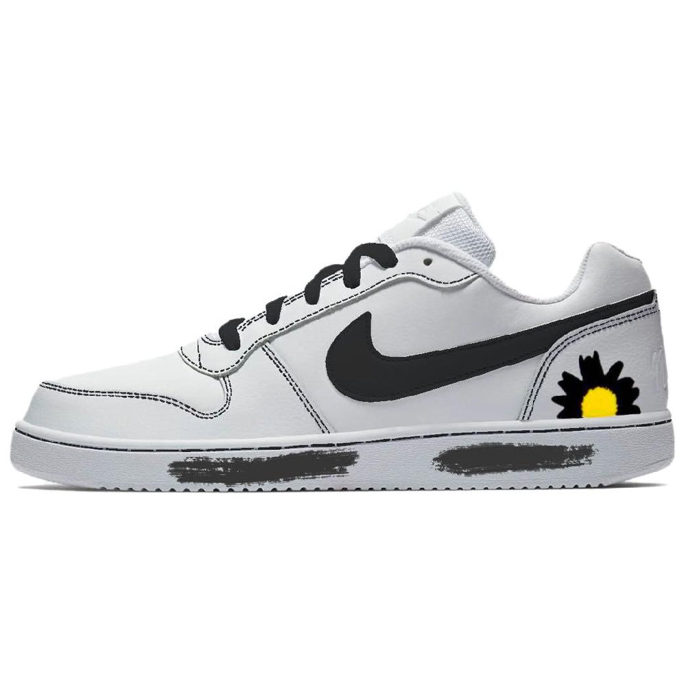 Nike EBERNON Anti Slip Wear Resistant Low Top Skateboard Shoes Men's Black