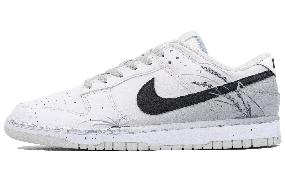 Nike Dunk Clear Stream Reed Pond Abrasion Resistant Low Top Skateboard Shoes Unisex Black White Gray