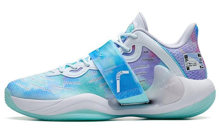 ANTA Water Flower 4 Basketball Shoes Men Low Top Blue/Purple