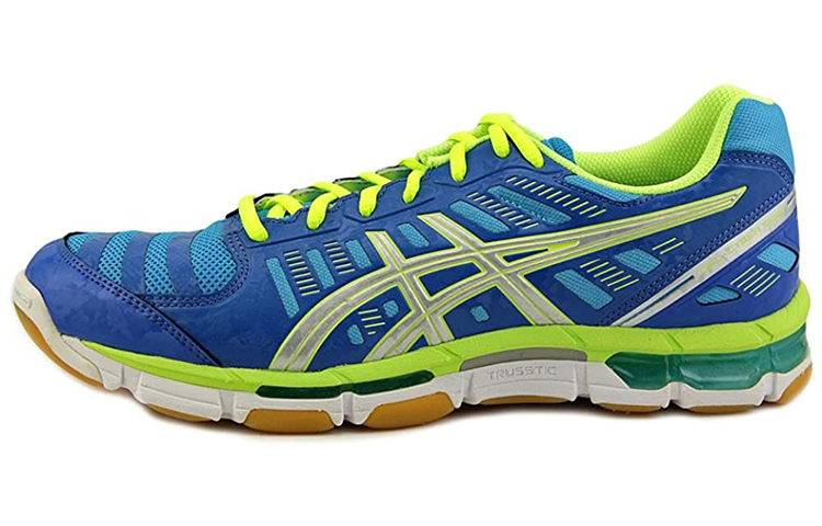 Asics Gel Cyber Shot Volleyball Shoes Men's Low Top Blue/Yellow
