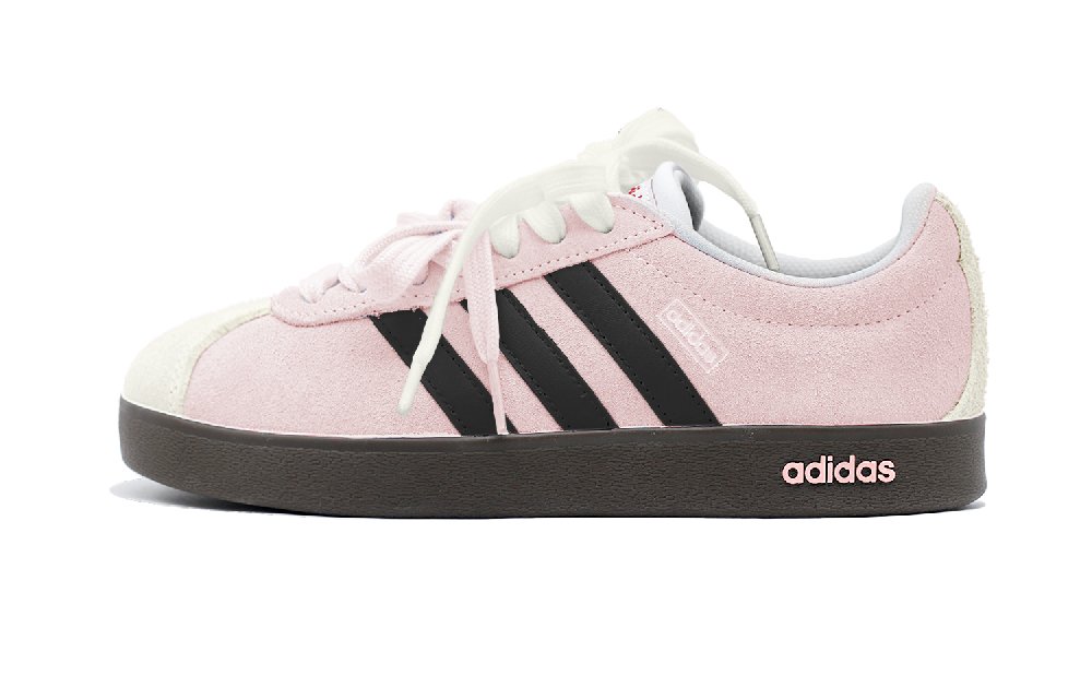 Adidas VL COURT 2.0 Low Top Skateboard Shoes Unisex Pink White