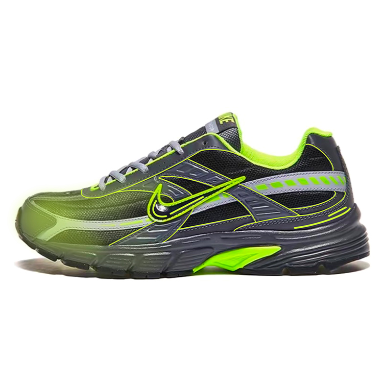 Nike Initiator Anti-Slip And Wear-Resistant Breathable Low-Top Running Shoes Men's Black Gray Green