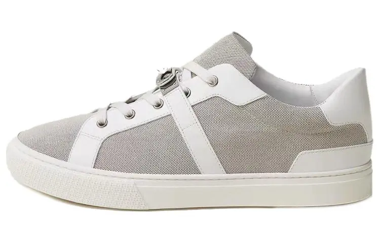HERMES Day Low top Stylish Skateboarding Shoes Men's Gray White