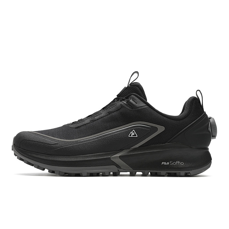 FILA BOA LYNX 3 Anti Slip Wear Resistant Low Top Running Shoes Men's Black