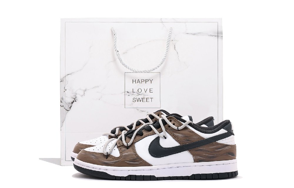 Nike Dunk Low Top Skateboard Shoes Unisex Tea Brown