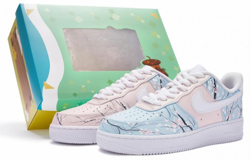 Nike Air Force 1 Low 811 Manufacturing Low-Top Skateboard Shoes Men's White Soft Pink Green Black