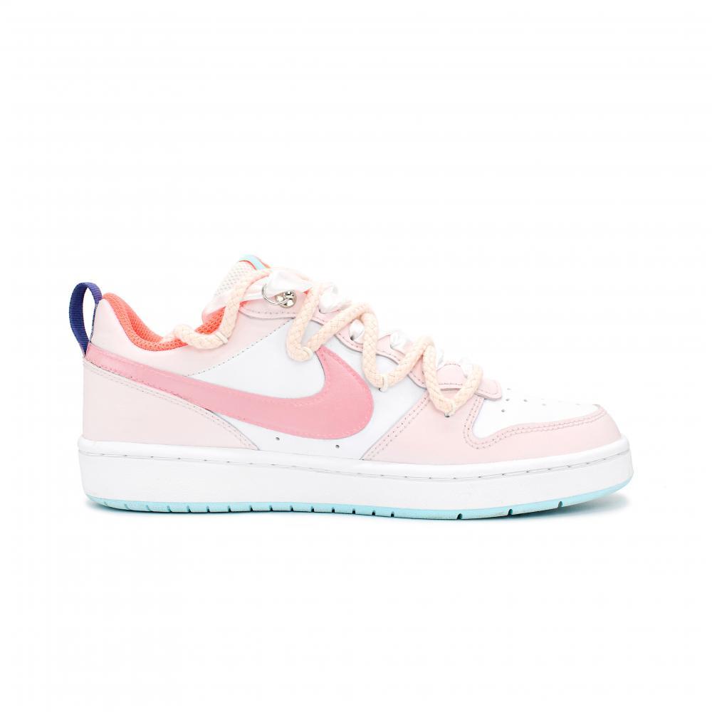 Nike Court Borough Wear resistant And Lightweight Low Top Skateboard Shoes GS Pink White купить в интернет-магазине Yoocart с быстрой доставкой по России.