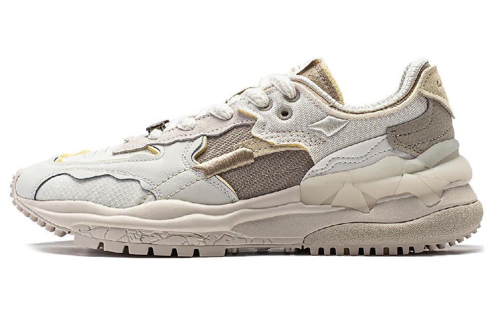 LiNing CF Tracing Collection Origin 2 Anti-Slip Wear-Resistant Casual Shoes Men's White Gray
