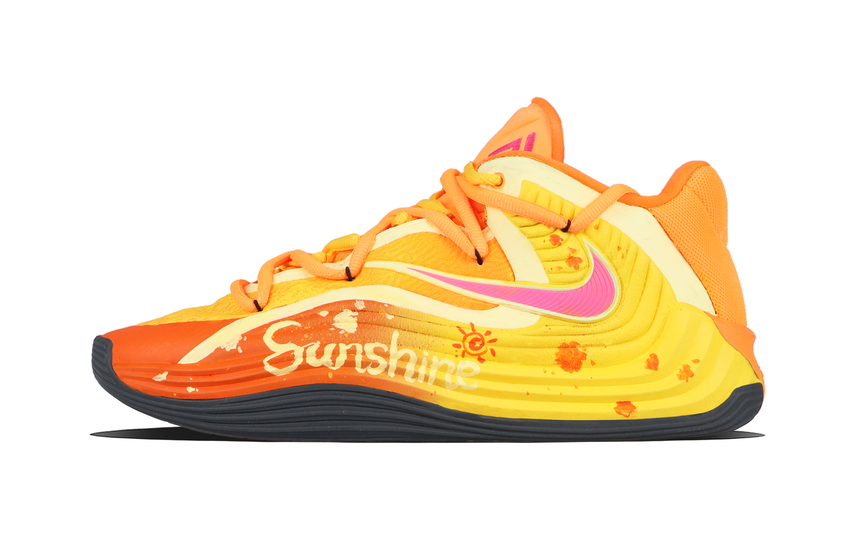 Nike Giannis Freak 7 Fiery Sun Rhythm Abrasion Resistant Mid top Basketball Shoes Unisex Yellow