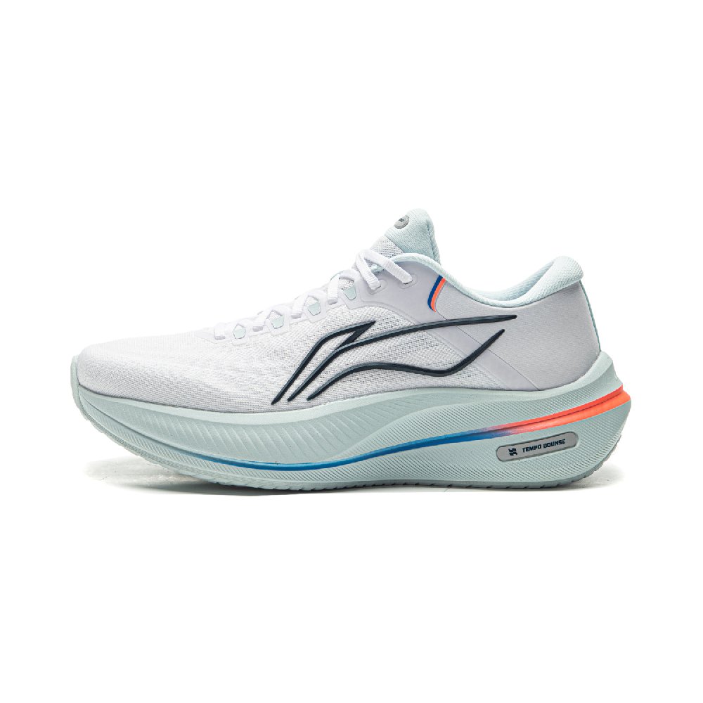 LiNing Height Increasing Cushioning And Abrasion Resistant Low Top Casual Running Shoes Men's Standard White