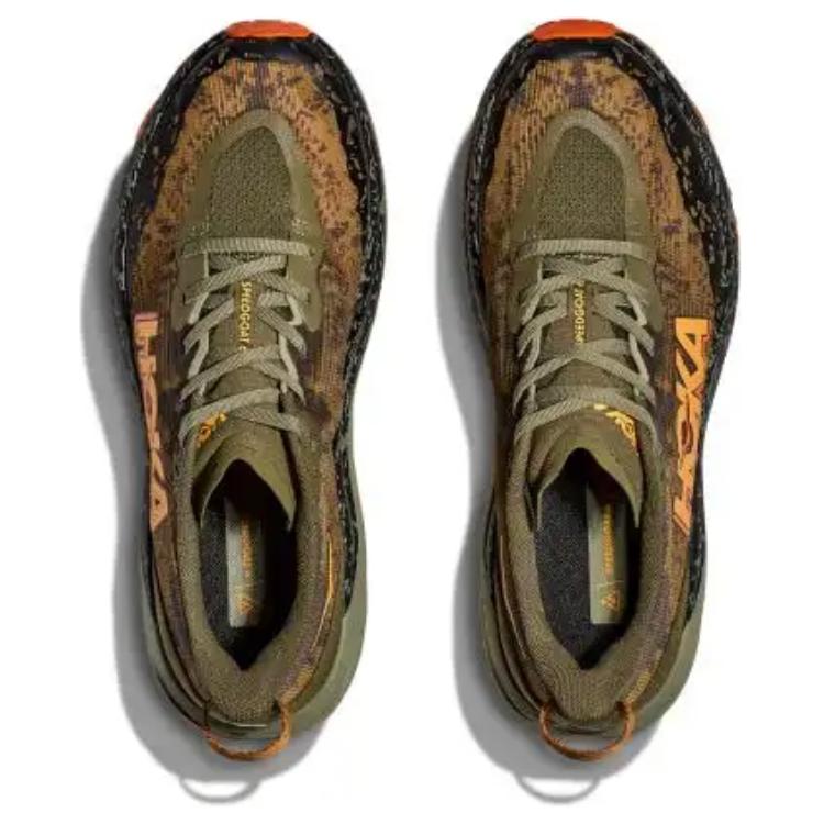 HOKA ONE ONE Speedgoat 6 Anti-Slip Wear-Resistant Low-Top Running Shoes Men's Olive