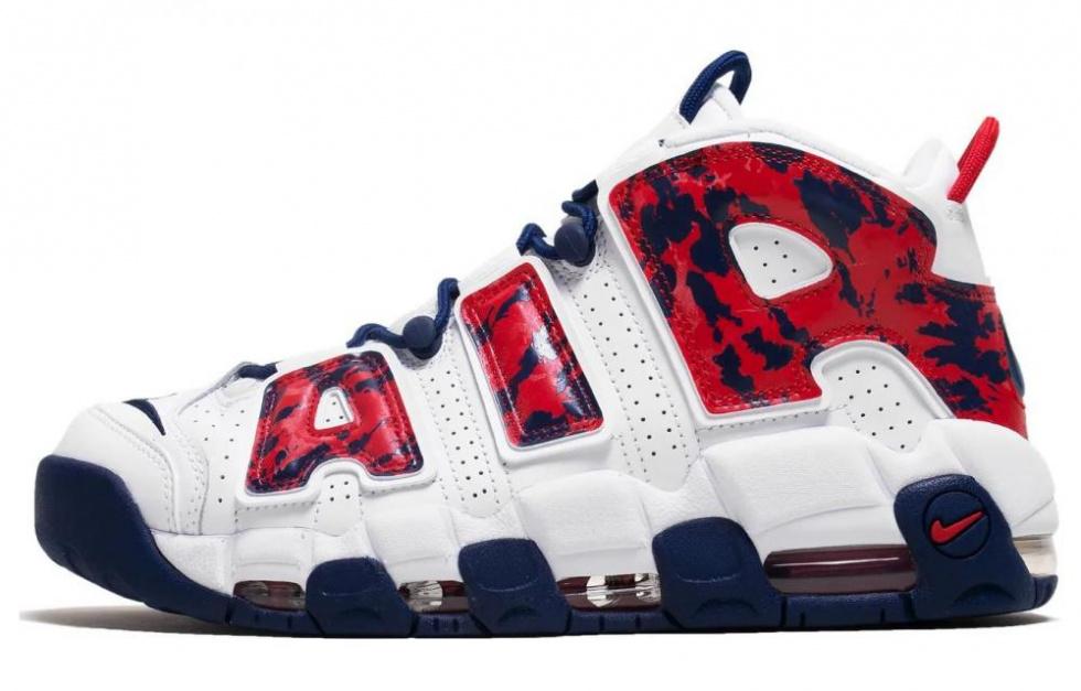 Nike Air More Uptempo Red Navy Camo
