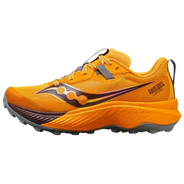 Saucony ENDORPHIN EDGE Anti Slip Wear Resistant Low Top Trail Running Shoes Women's Yellow