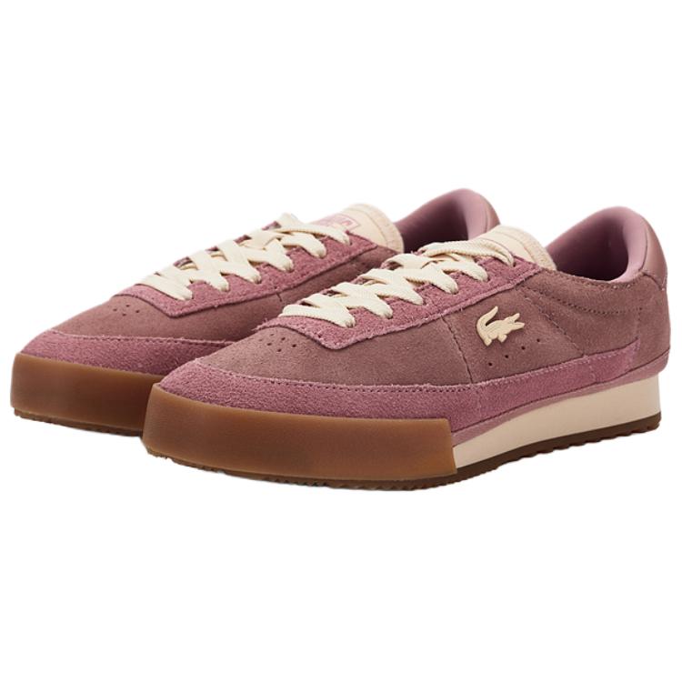 LACOSTE Breathable Skateboard Shoes Women's Pink