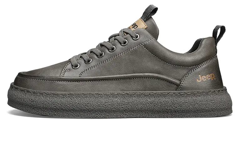 Jeep Low Top Skateboard Shoes Men's Gray