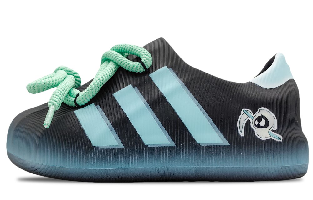 Adidas Originals AdiFOM Superstar Non-slip Lightweight Low-Top Casual Shoes Unisex Black Blue