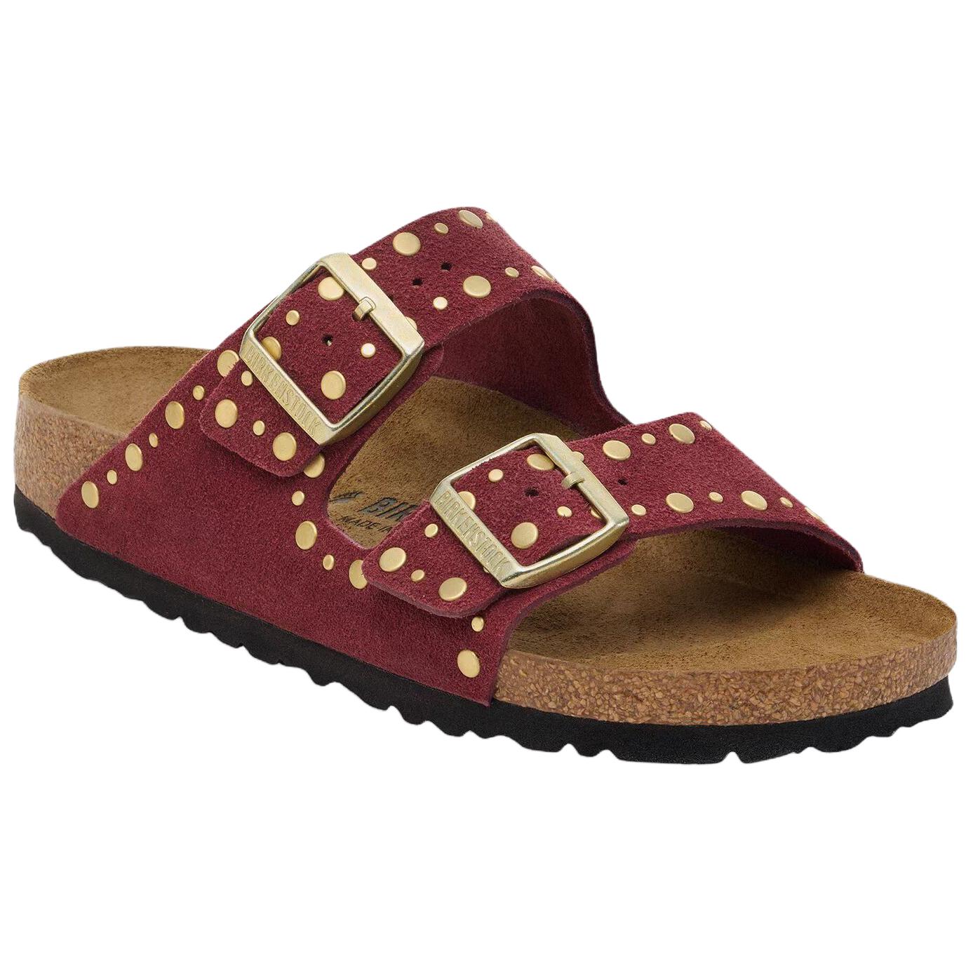 Birkenstock Arizona Rivet EVA Slide Slippers Women's Red Narrow