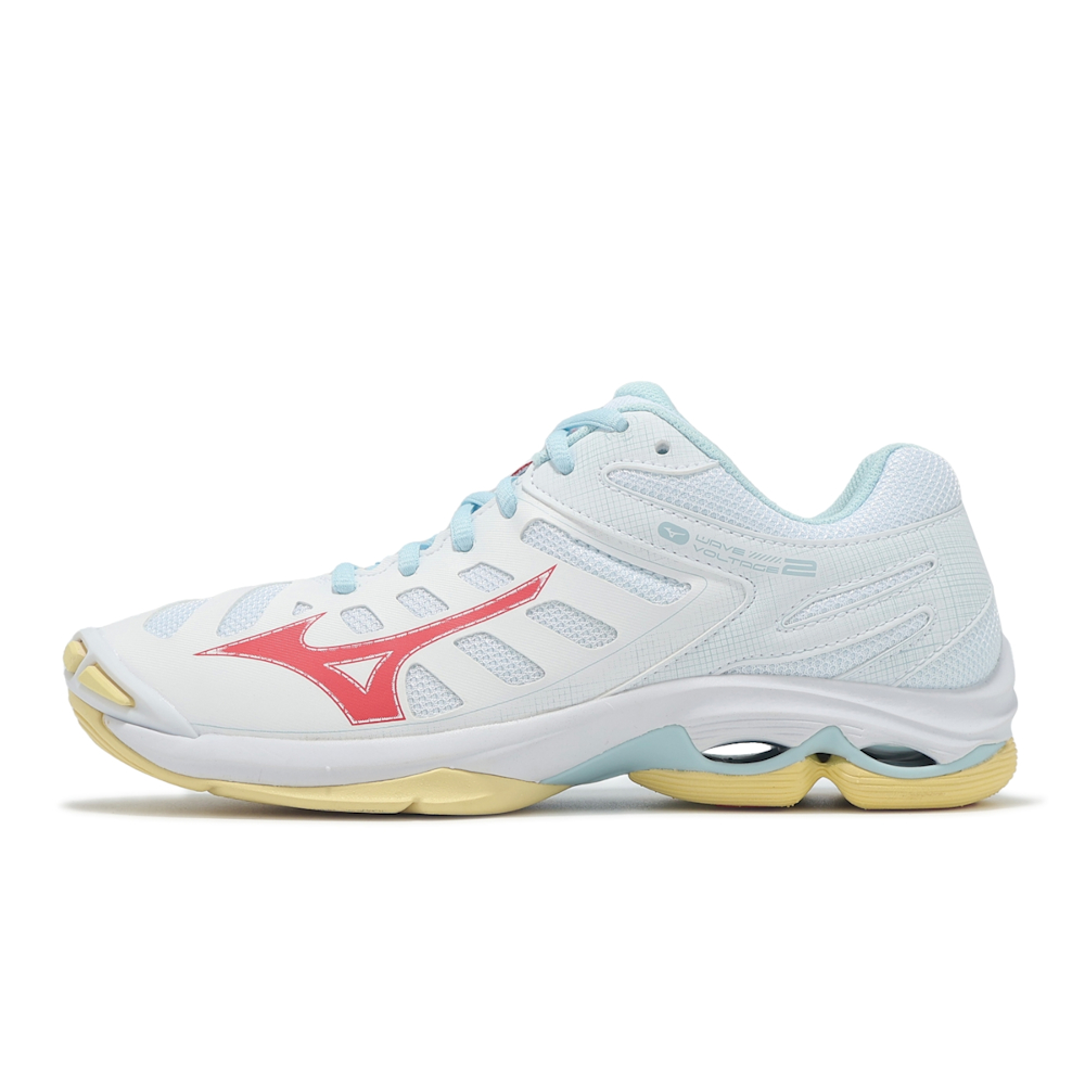 Mizuno Wave Voltage 2 Low Top Training Shoes Unisex White Red Yellow