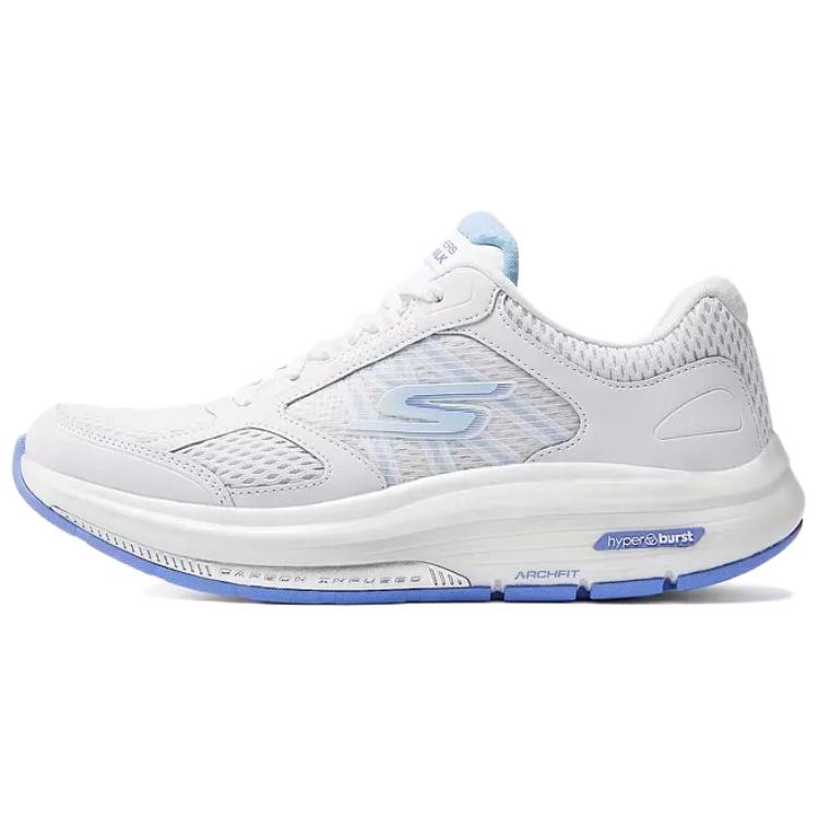 Skechers WOMEN'S GO WALK Cushioning Breathable Coverage Rebound Low-Top Casual Running Shoes Women's White Blue