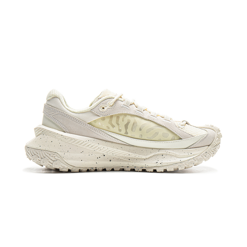 LiNing Travel Hero CRC Cushioning, Wear Resistant Low Top Casual Shoes Unisex Ecru