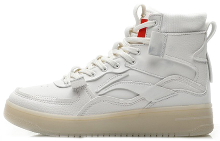 LiNing Cushioning Anti-Slip And Wear-Resistant High-Top Sports Casual Shoes Women's White