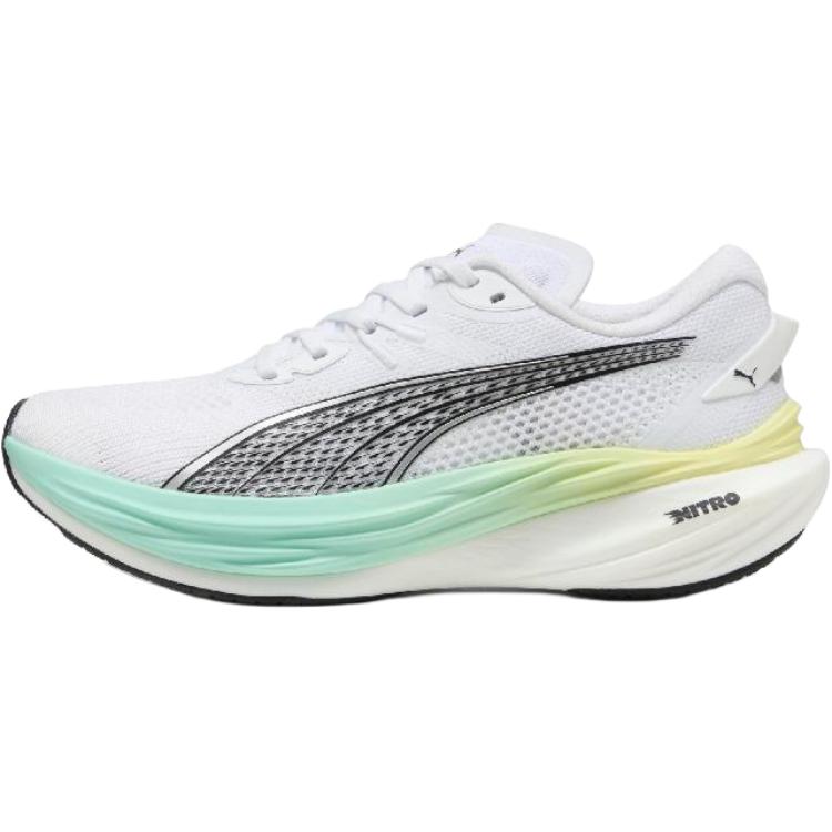PUMA Deviate NITRO 3 Abrasion Resistant Low Top Casual Running Shoes Women's White