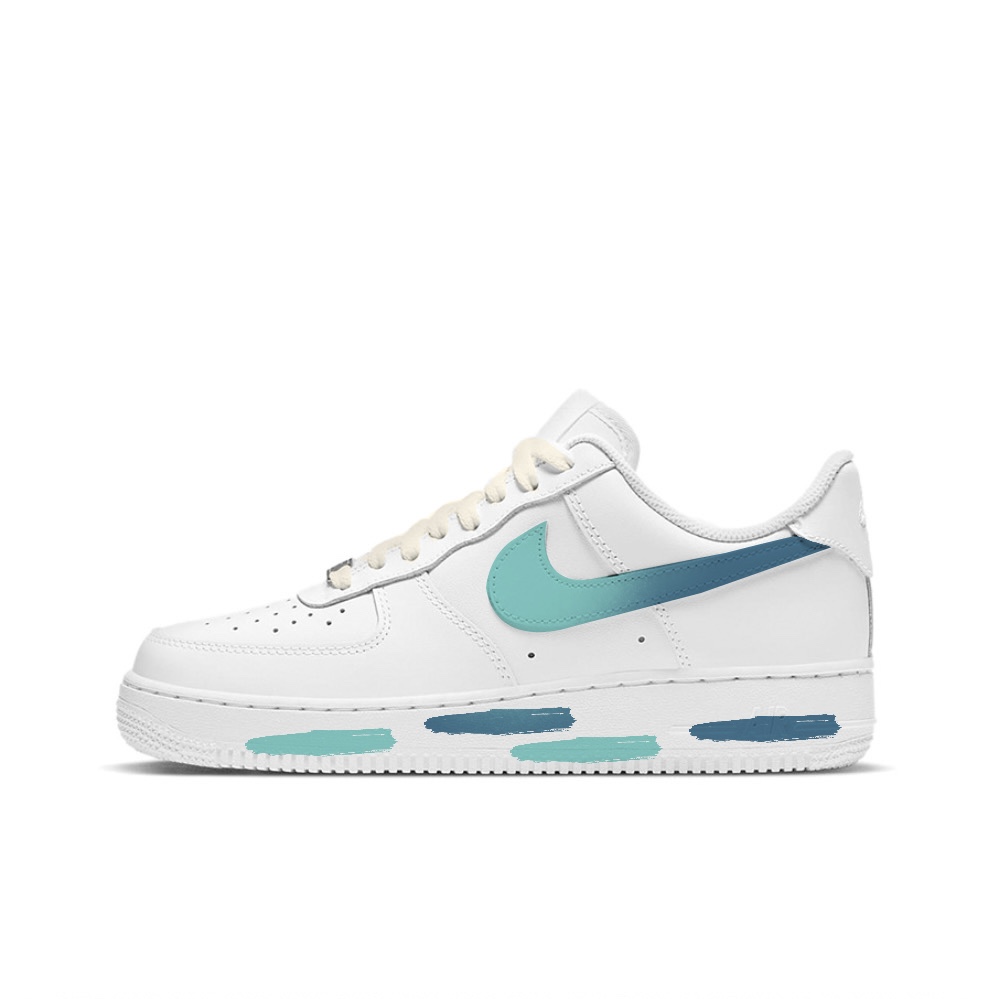 Nike Air Force 1 Low Low-Top Skateboard Shoes Men's Blue Green