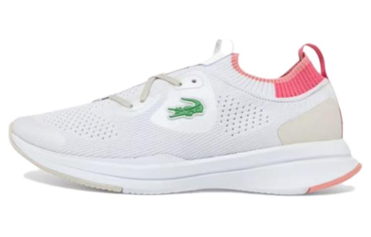 LACOSTE Wear-Resistant Slip-Resistant Low-Top Casual Shoes Women's White Pink