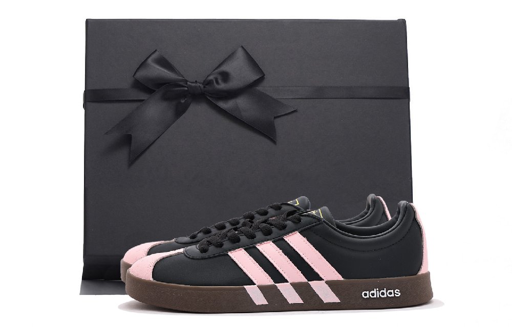 Adidas Neo VL Court 2.0 Coverage Abrasion Resistant Low Top Skateboard Shoes Unisex Pink