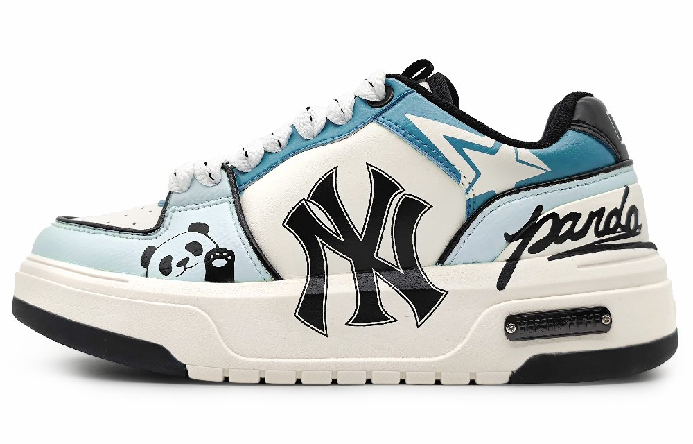 MLB Chunky Liner Wear-Resistant Height Increasing Low-Top Skateboard Shoes Unisex Blue