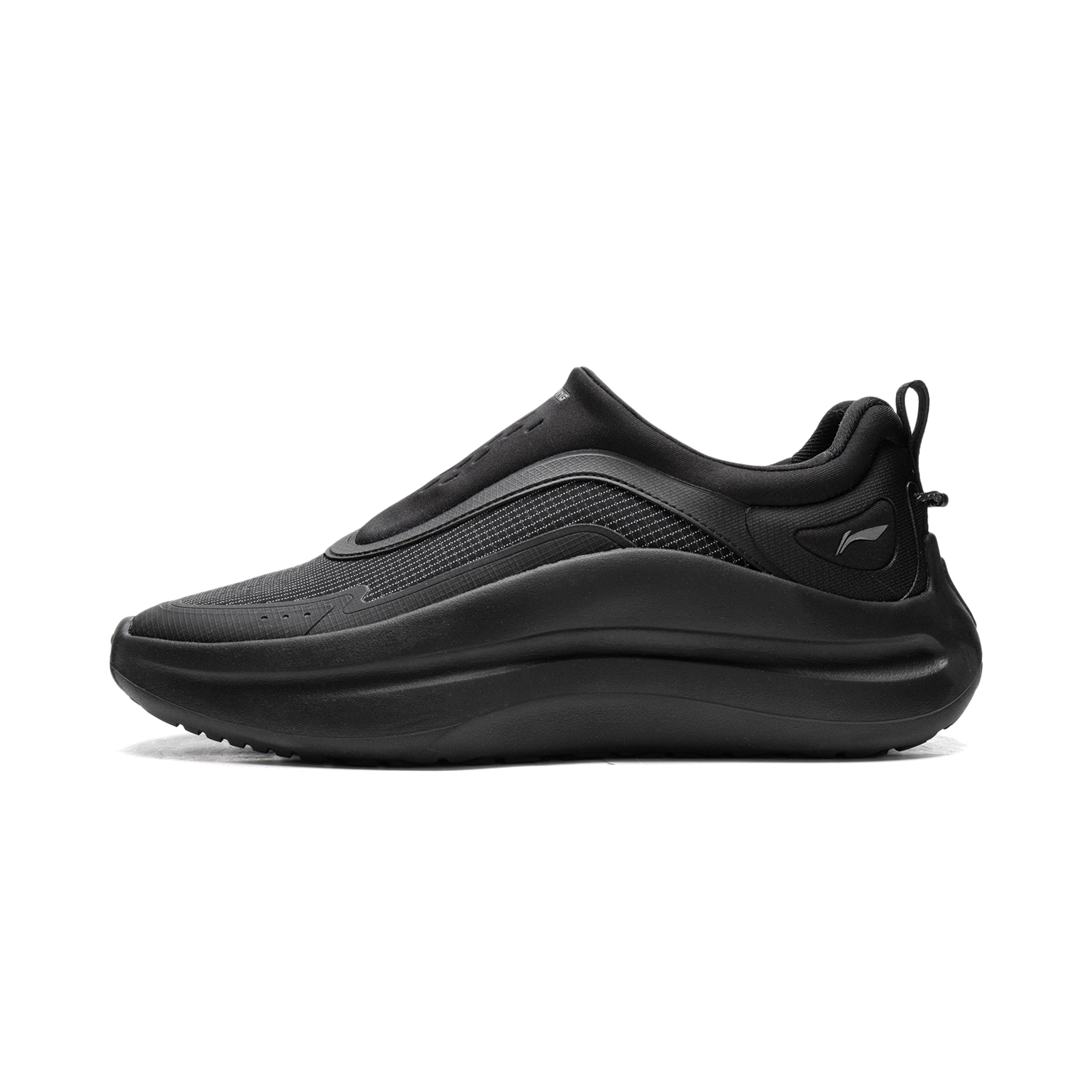 LiNing Cushioning, Slip Resistant, Abrasion Resistant, Lightweight, Rebound Low top Casual Shoes Men's Black