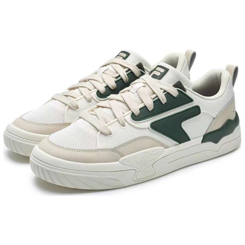 FILA FUSION Balance Lightweight Breathable Low-Top Skateboard Shoes Men's White Beige Yellow