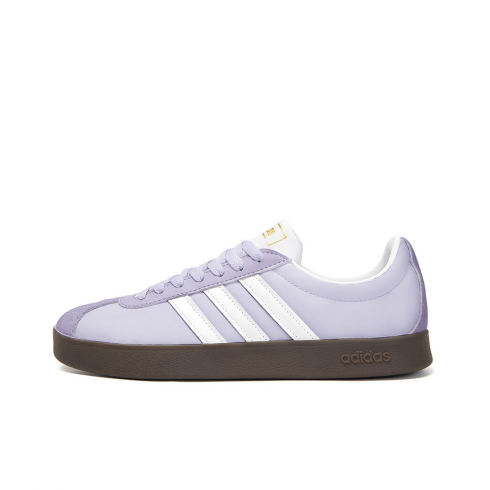 Adidas Neo VL Court 2.0 Non-slip Lightweight Low-Top Skateboard Shoes Unisex Purple White