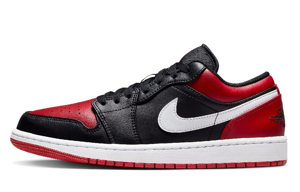 Jordan Air Jordan 1 Low-Top Vintage Basketball Shoes Men's Beige Gray Red