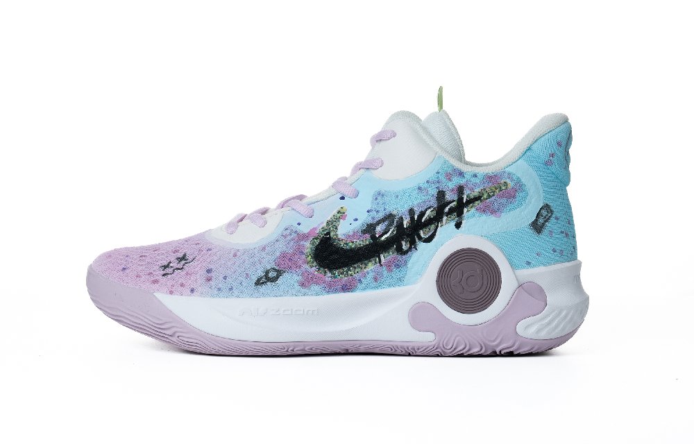 Nike KD Trey 5 IX Breast Cancer Cushioning Wear-Resistant Mid-Top Basketball Shoes Unisex White Pink Fashion Versatile