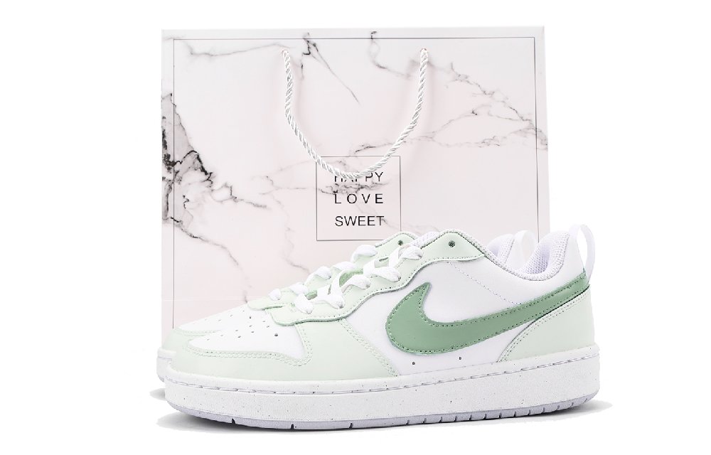 Nike Court Borough Slip-Resistant Coverage Low-Top Skateboard Shoes GS Green