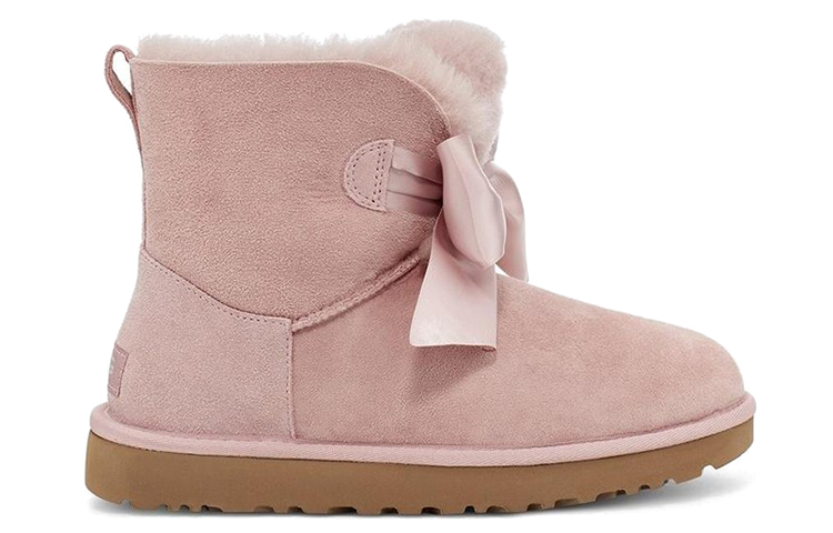 UGG Gita Bow Mini Cozy Stay Warm Plush Fleece Lined Pink Women's