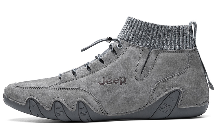 Jeep Martin Boots Men High-Top Gray