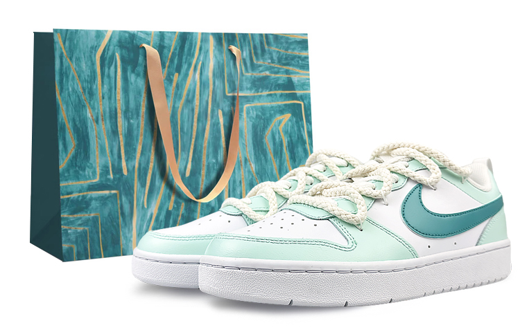 Nike Court Borough Slip-Resistant Cushioning Wear-Resistant Low-Top Skateboard Shoes Women's Green