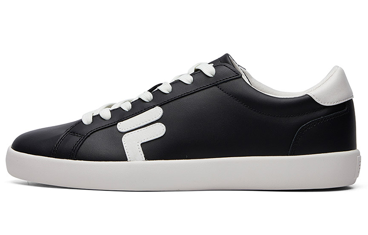 FILA Stride Low Top Skateboard Shoes Men's Black White