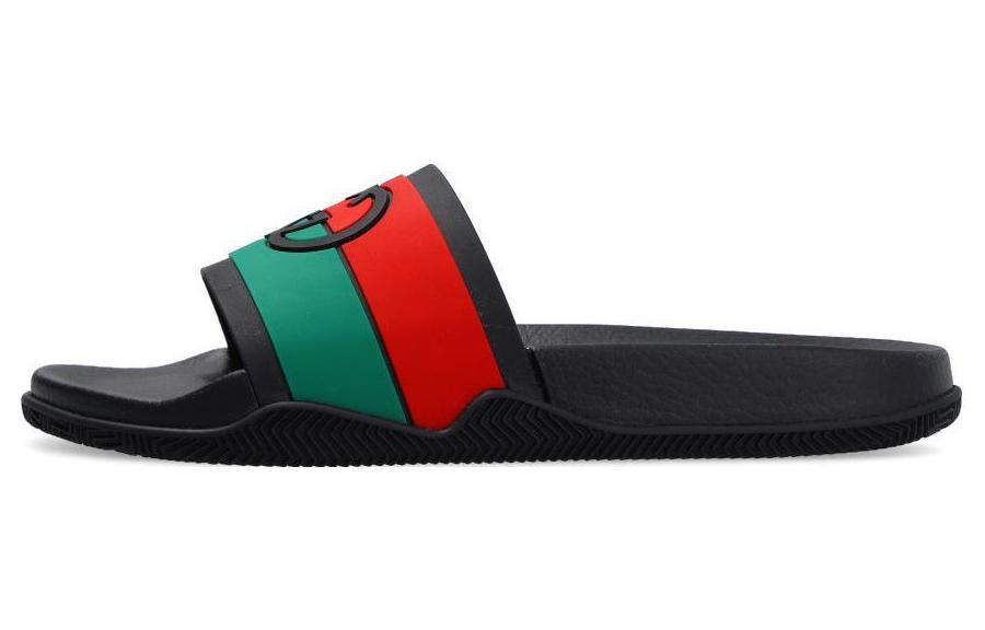 GUCCI Slide 'Interlocking G Black Red Green'