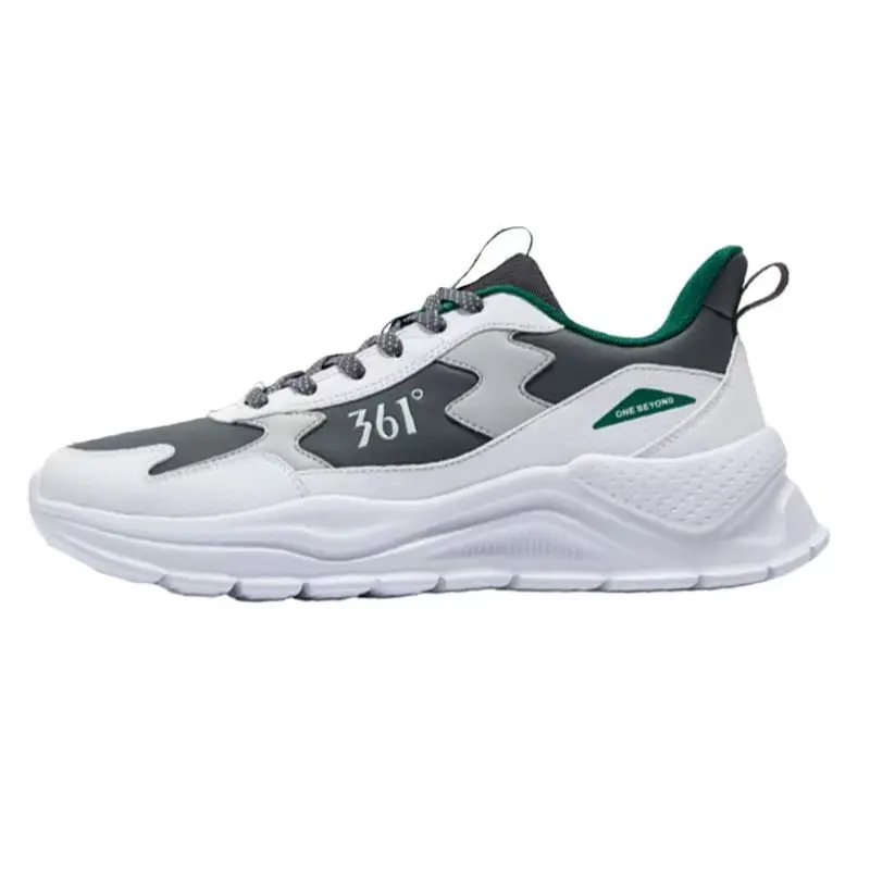 361° Slip Resistant, Abrasion Resistant, Lightweight Low top Chunky Sneakers Men's Smoke White Gray Green