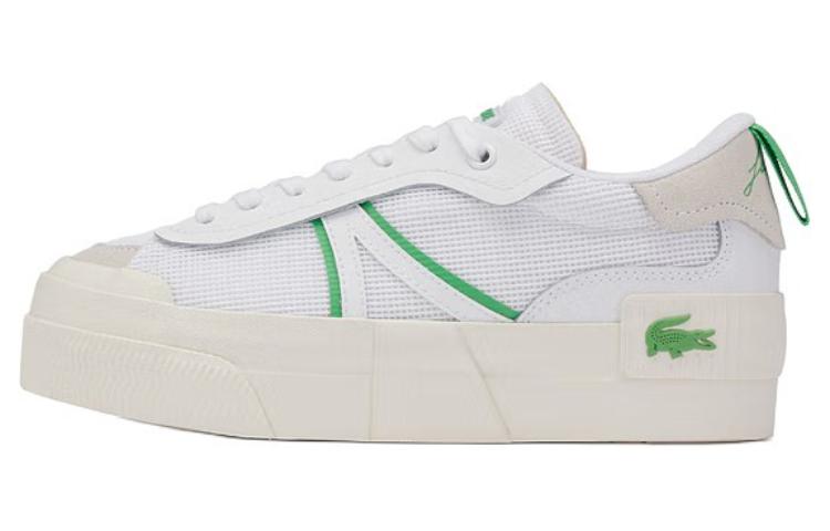 LACOSTE Low-Top Skateboard Shoes Women's Ecru