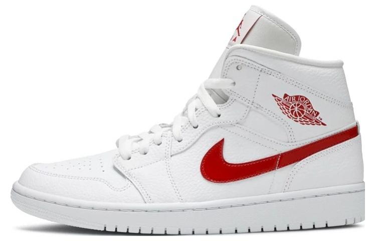 Air Jordan 1 Mid 'White University Red' Women's